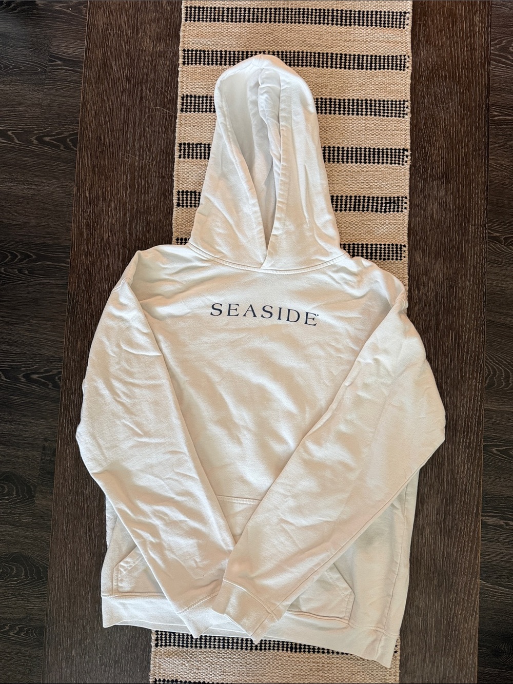 Kids' White Hooded Sweatshirt